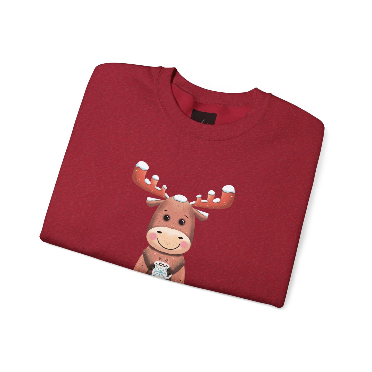 Moose Hot Chocolate Crewneck Sweatshirt by Anndria