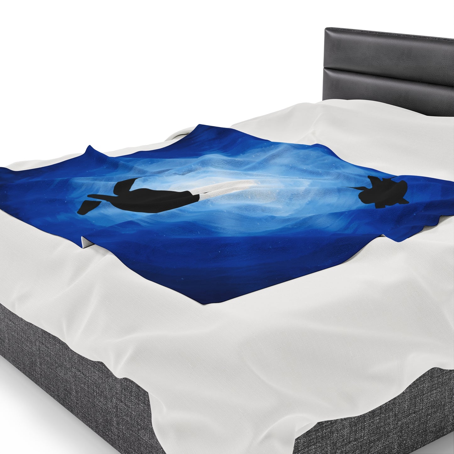 Plush Blanket - Sea Turtles Swimming Through Sun Rays Drawn by Anndria