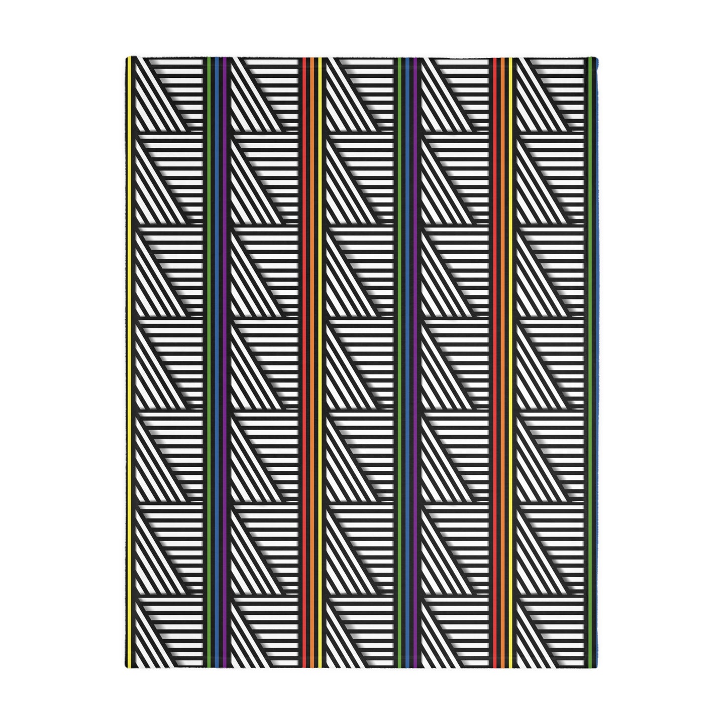 Geometric Pride Pattern Velveteen Microfiber Blanket - Cozy & Stylish Accent for Home