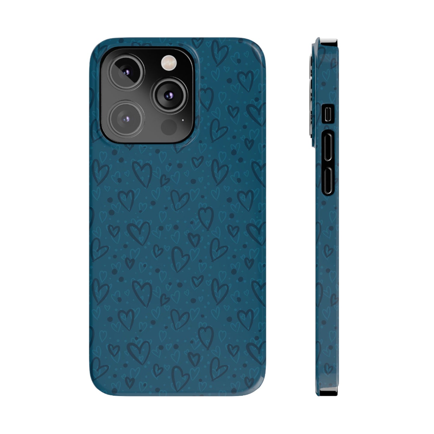 Heart Patterns Slim Phone Case - Stylish and Protective Mobile Cover
