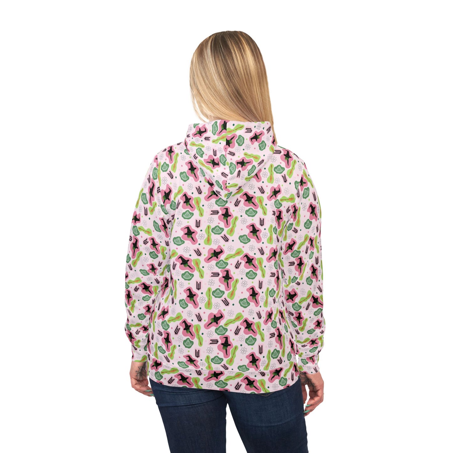 Wicked Athletic Hoodie with Anndria's Themed Pattern - Pink