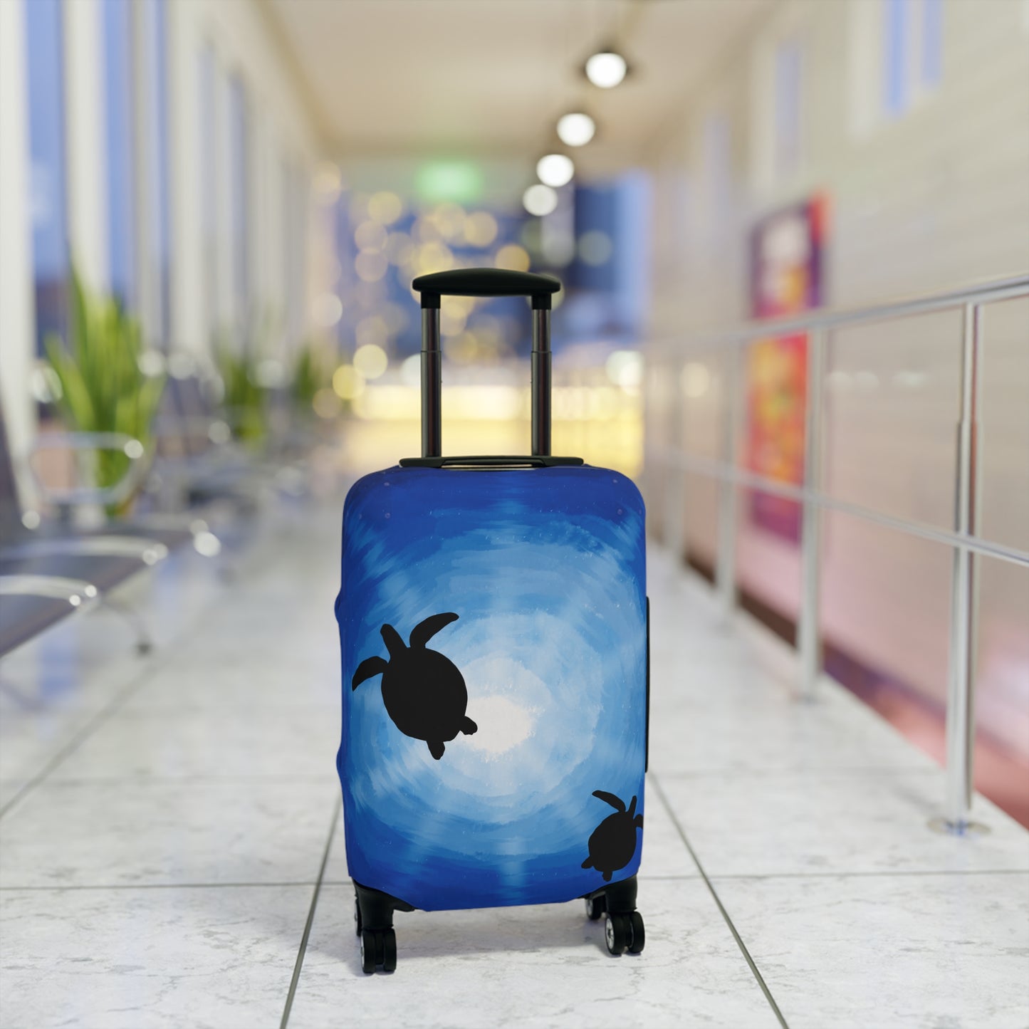 Ocean Turtle Luggage Cover - Travel in Style with Colorful Protection