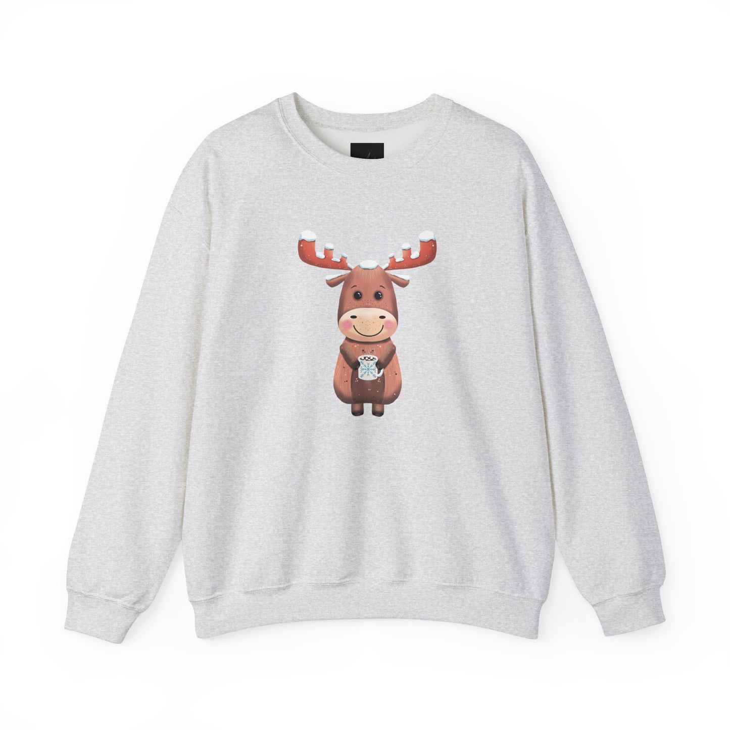 Moose Hot Chocolate Crewneck Sweatshirt by Anndria