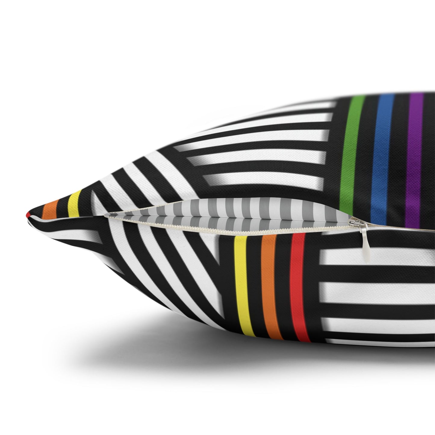 Geometric Striped Pride Pillowcase - Modern Home Décor, Stylish Accent for Living Room