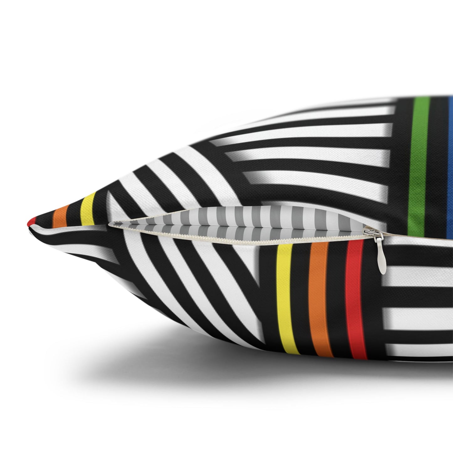 Geometric Striped Pride Pillowcase - Modern Home Décor, Stylish Accent for Living Room