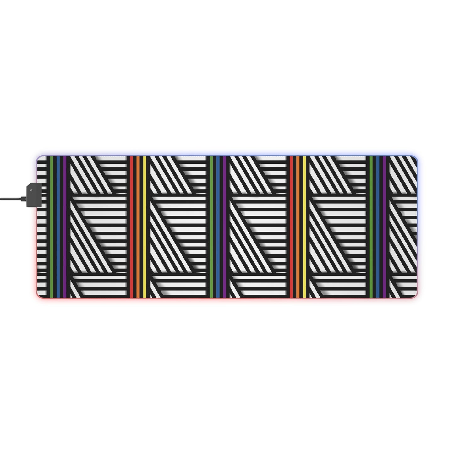 LED Gaming Mouse Pad - Colorful Geometric Design for Gamers