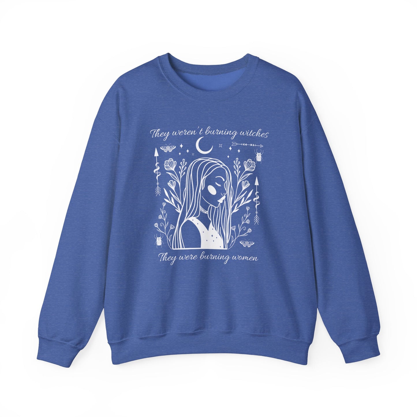 Feminine Rage Sweatshirt, Women's Empowerment Jumper, Witch Burning Feminist Top, Gender Equality Pullover, Unisex Crewneck Sweater