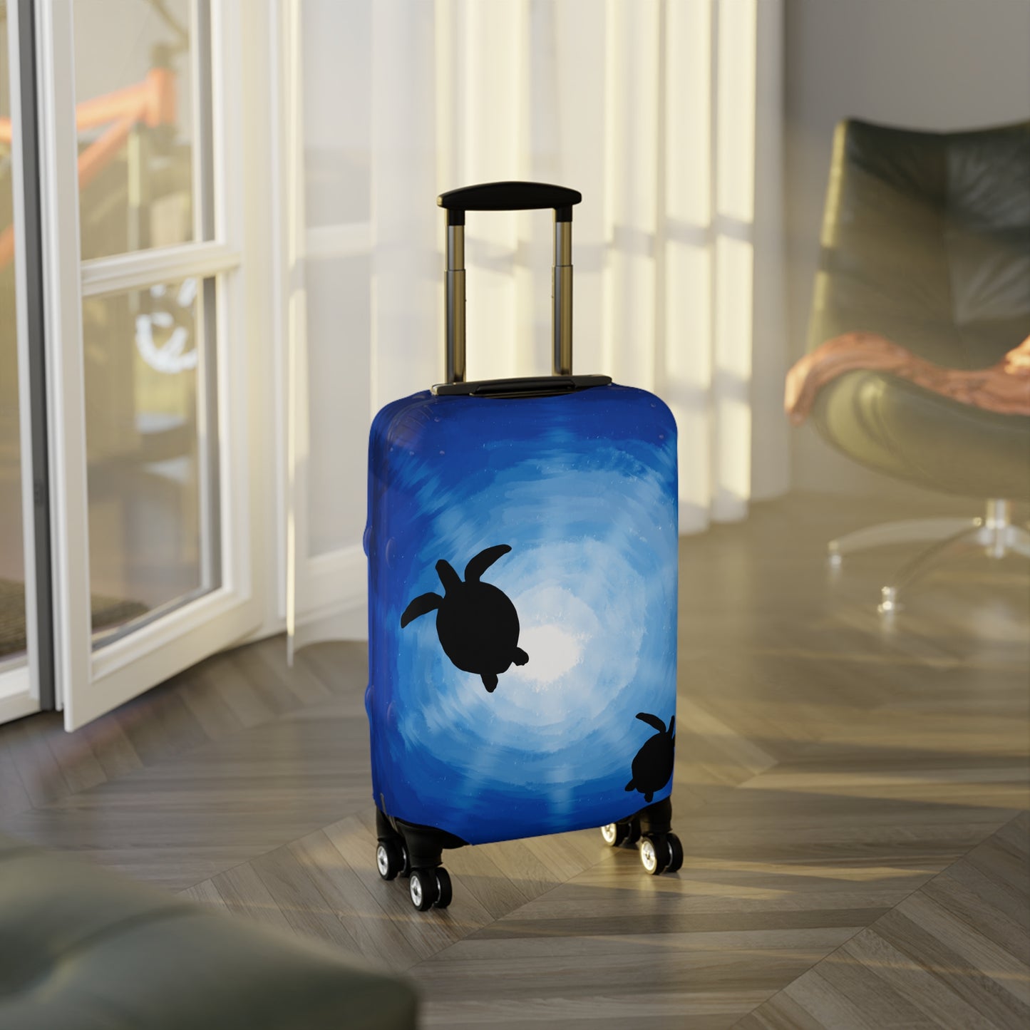 Ocean Turtle Luggage Cover - Travel in Style with Colorful Protection
