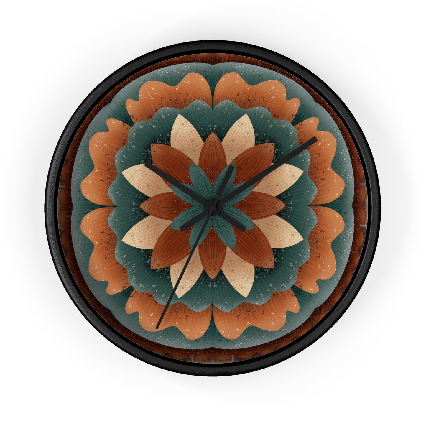 Harvest Harmony Wall Clock | 10" Wooden Frame Wall Clock by Anndria | Silent Mechanism, Unique Home Décor