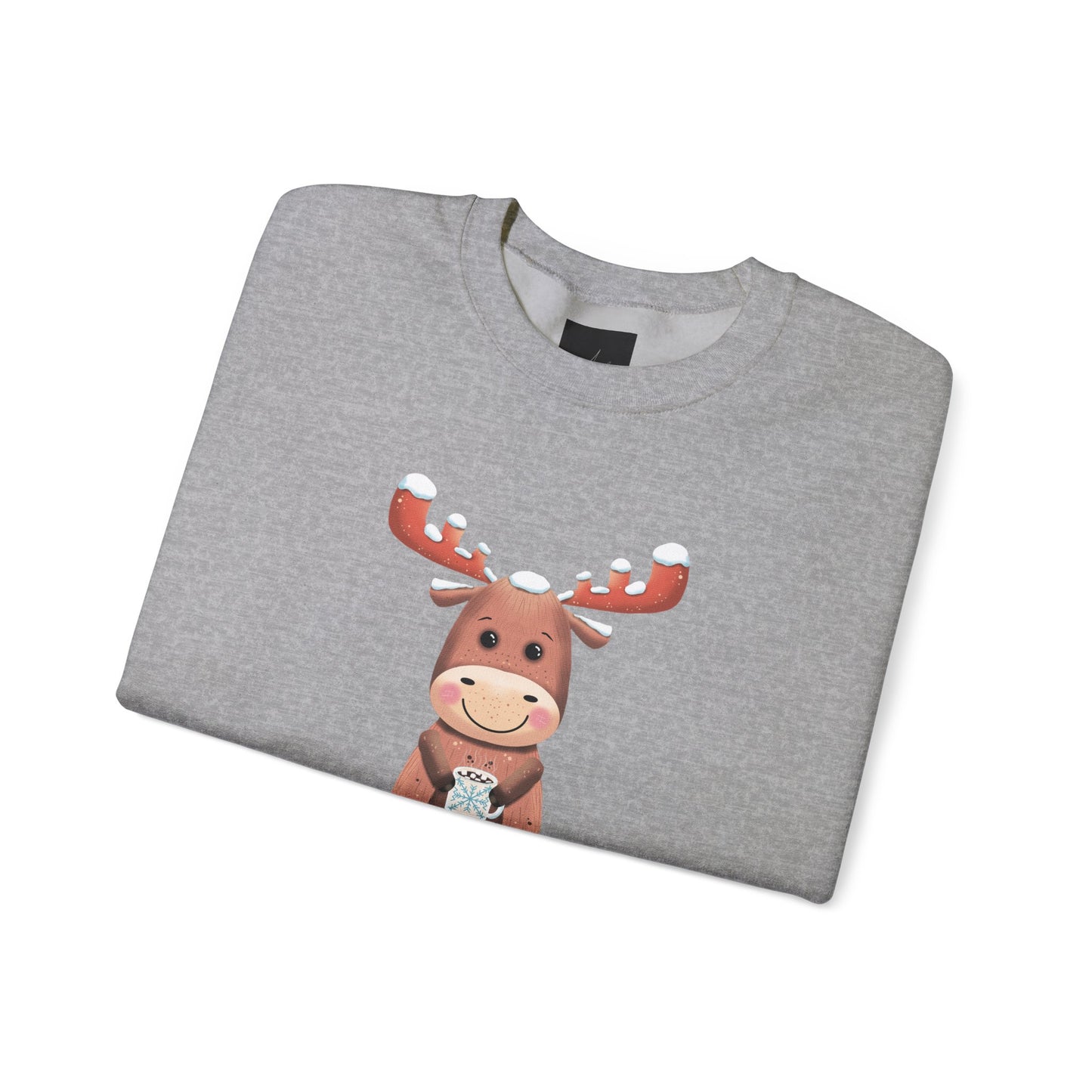 Moose Hot Chocolate Crewneck Sweatshirt by Anndria