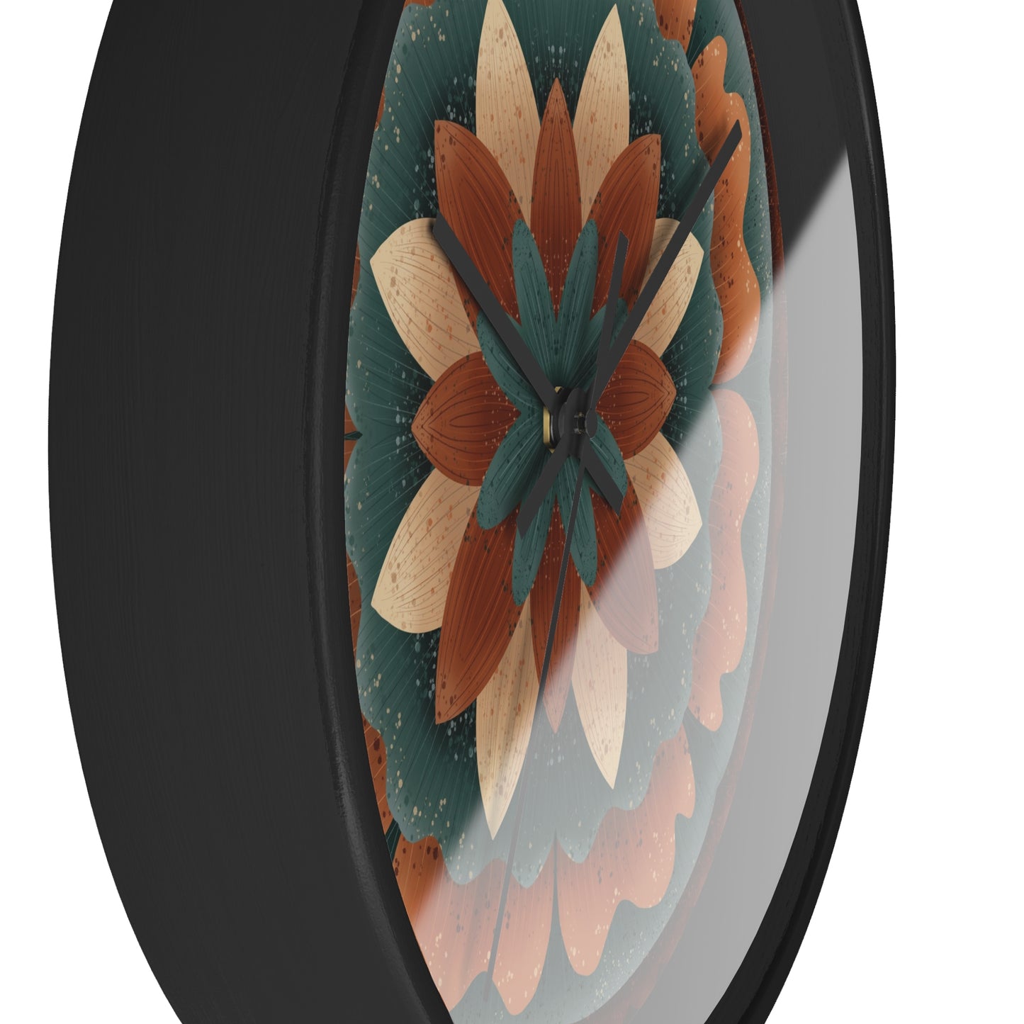 Harvest Harmony Wall Clock | 10" Wooden Frame Wall Clock by Anndria | Silent Mechanism, Unique Home Décor
