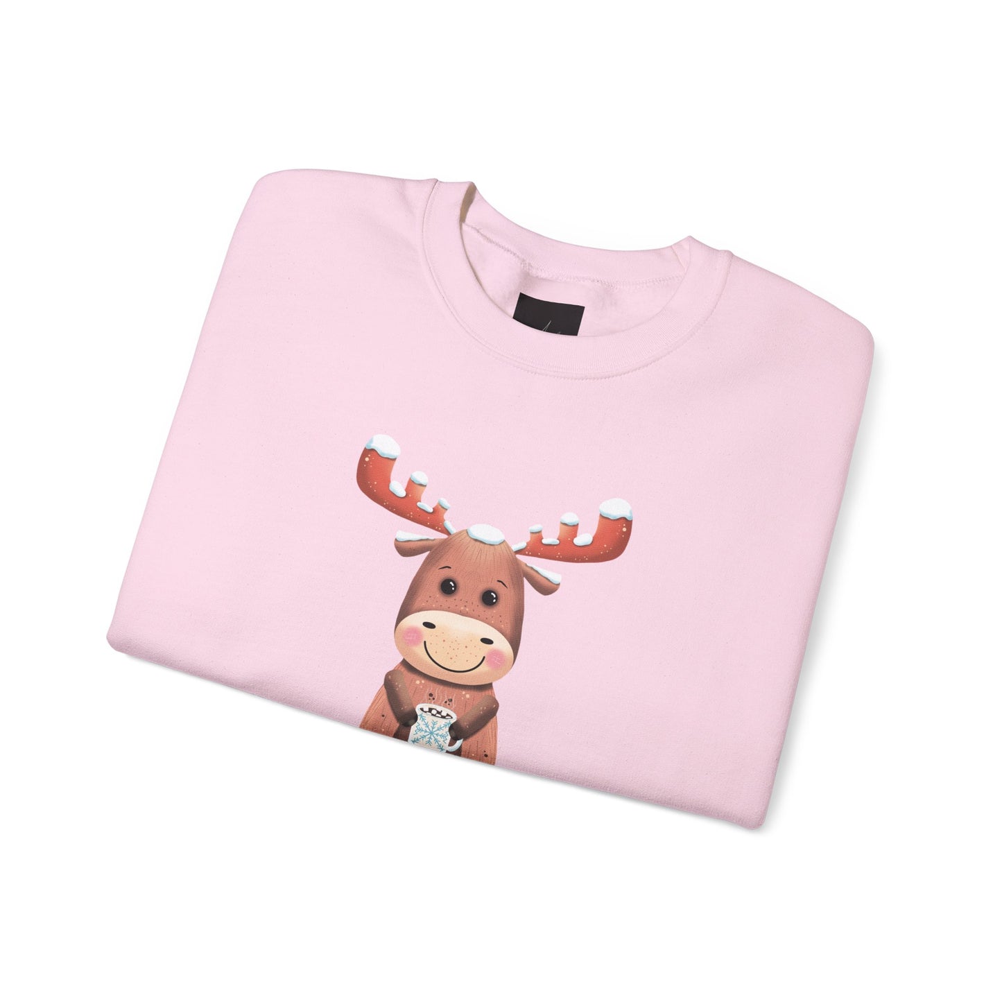 Moose Hot Chocolate Crewneck Sweatshirt by Anndria