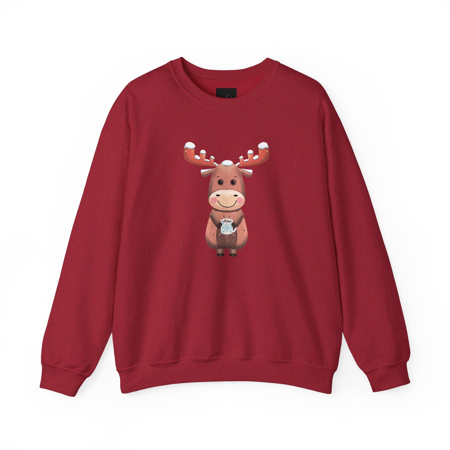 Moose Hot Chocolate Crewneck Sweatshirt by Anndria