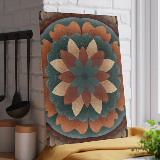 Harvest Harmony Glass Cutting Board | Tempered Glass Cutting Board by Anndria | 2 Sizes Available