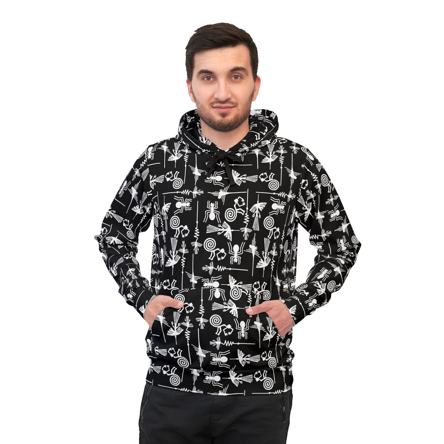 Nazca Lines Geoglyphs Peru Design Hoodie - Black