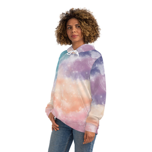 Cosmic Whispers Fashion Hoodie - Dreamy Pastel Galaxy-Inspired Hoodie