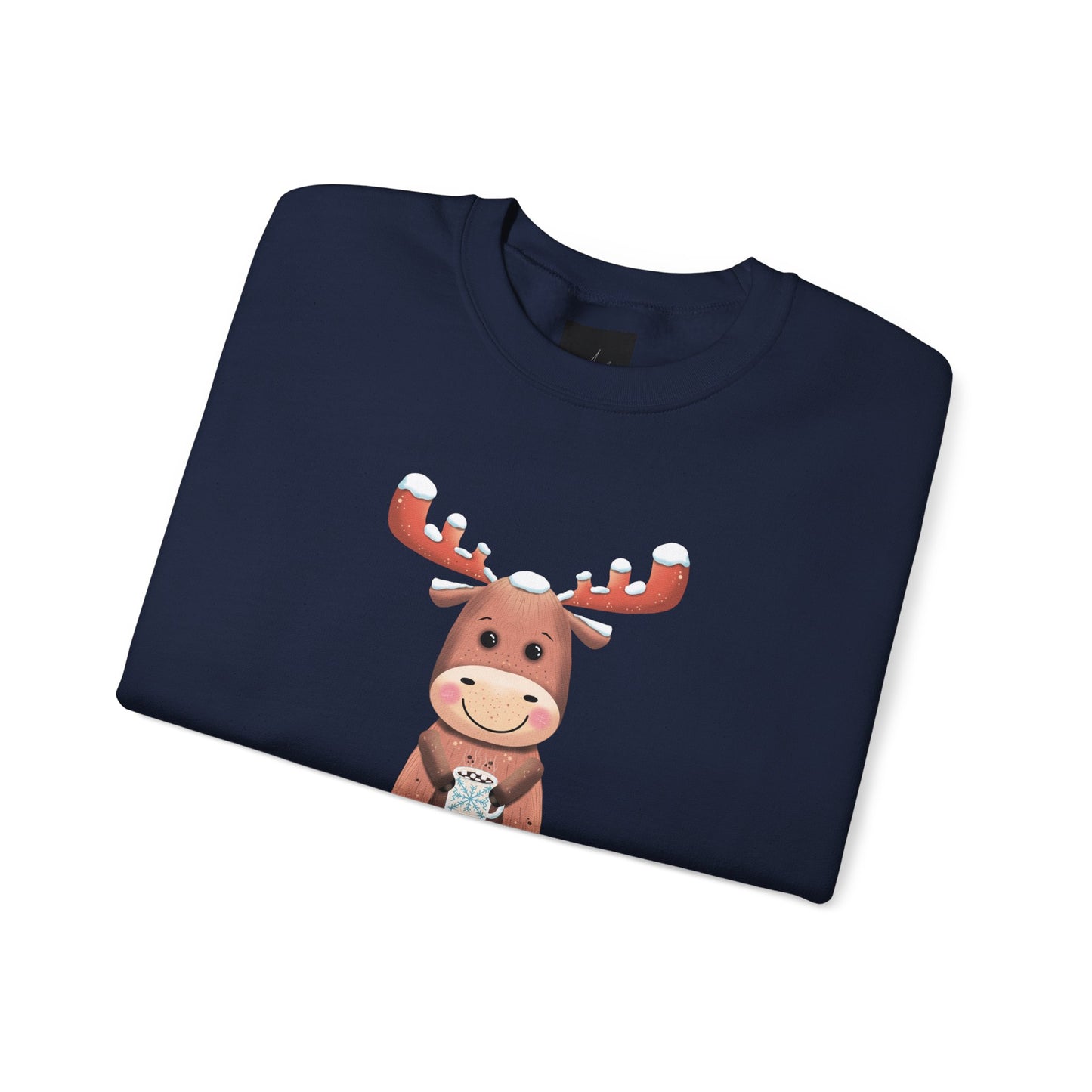 Moose Hot Chocolate Crewneck Sweatshirt by Anndria