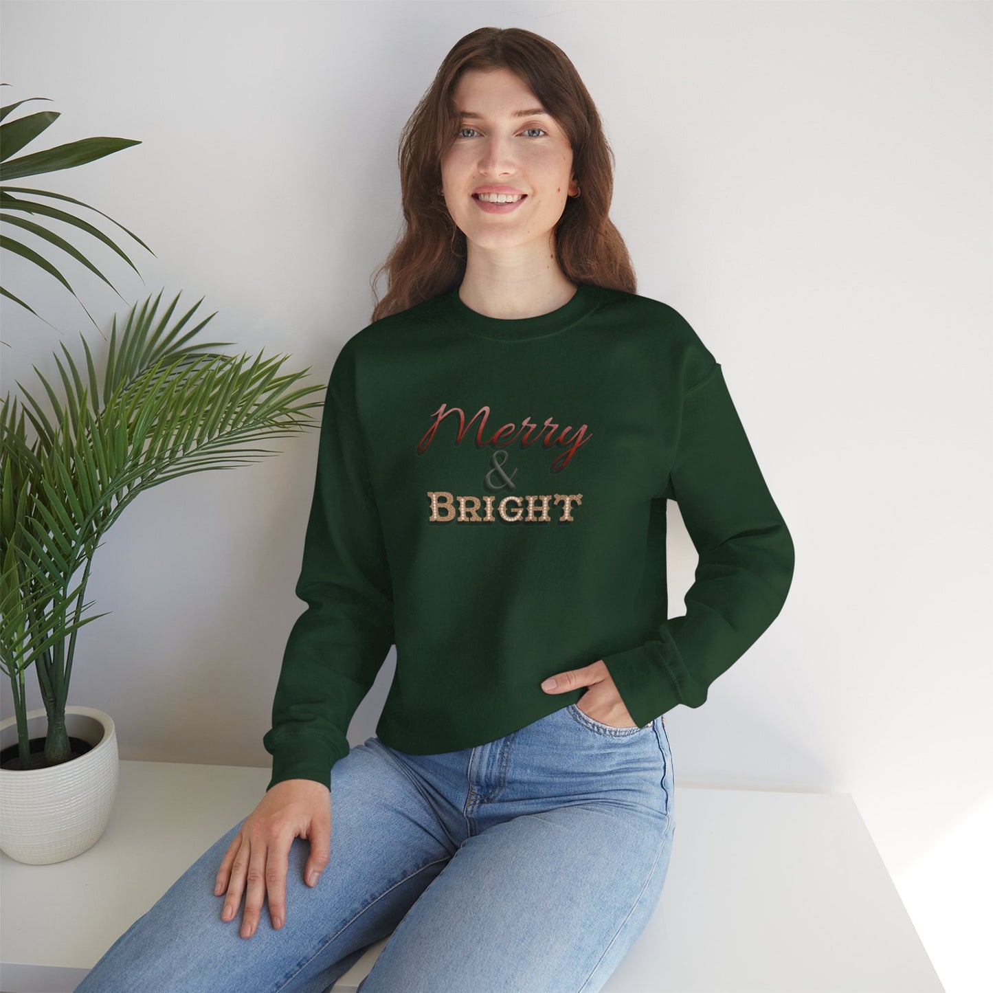 Merry & Bright Sweatshirt - Christmas Holiday