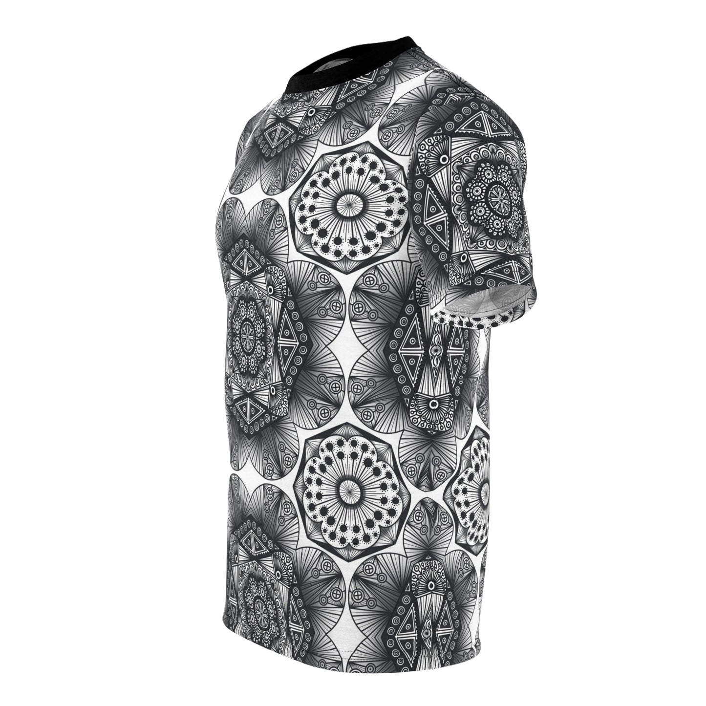 Kaleidoscope Visions Unisex Tee, Mandala T-Shirt, Abstract Art Shirt, Colorful Graphic Top, Festival Clothing