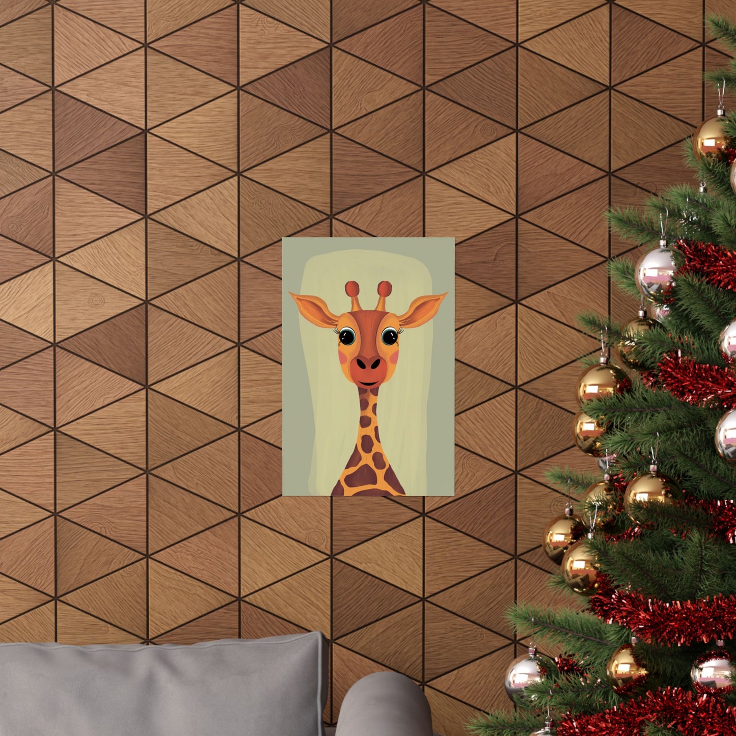 Vertical Poster, Giraffe Art Print, Matte Finish Wall Decor, Anndria Design, Giraffe Lover Gift, Nature Theme Decoration