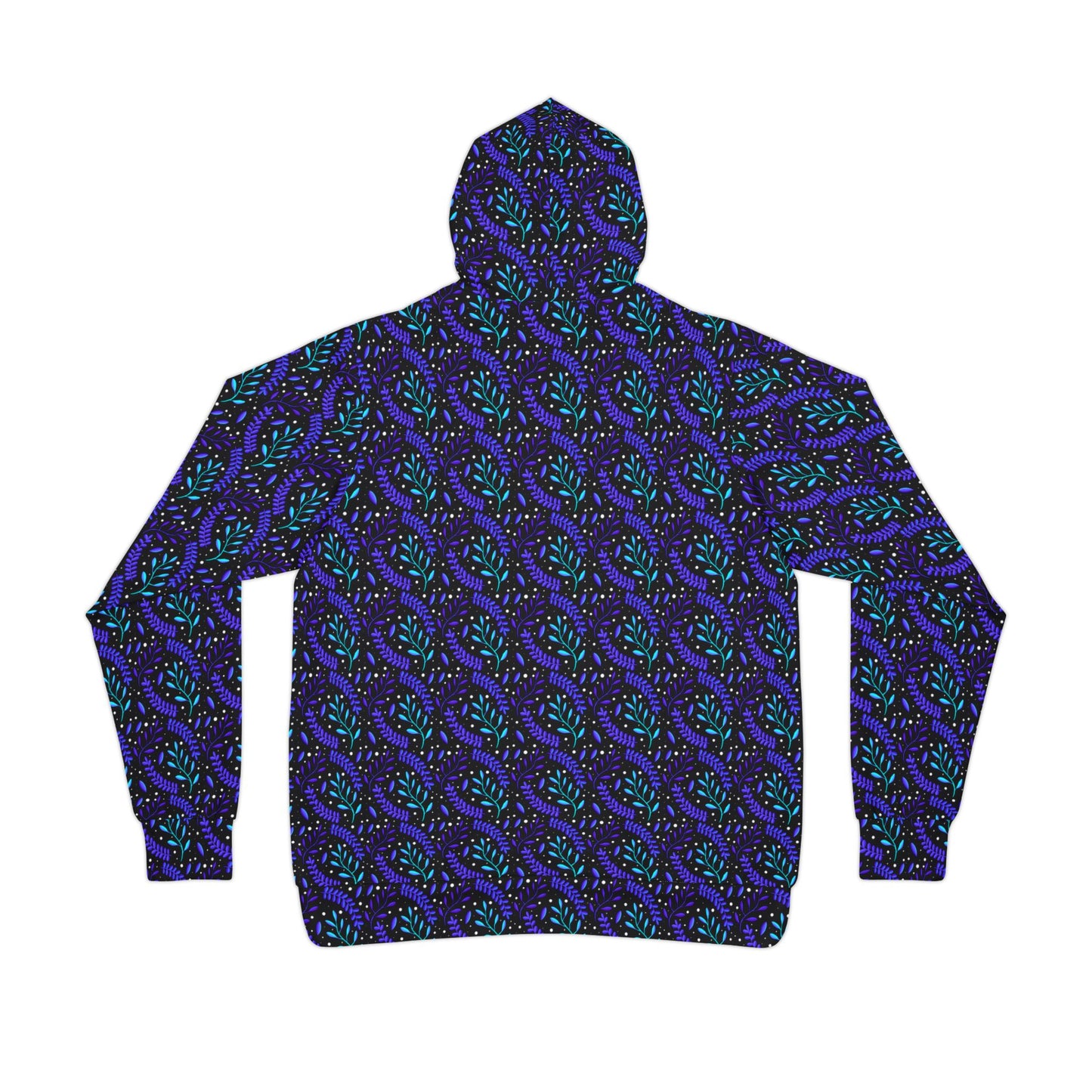Cosmic Teal & Purple Forest Athletic Hoodie by Anndria
