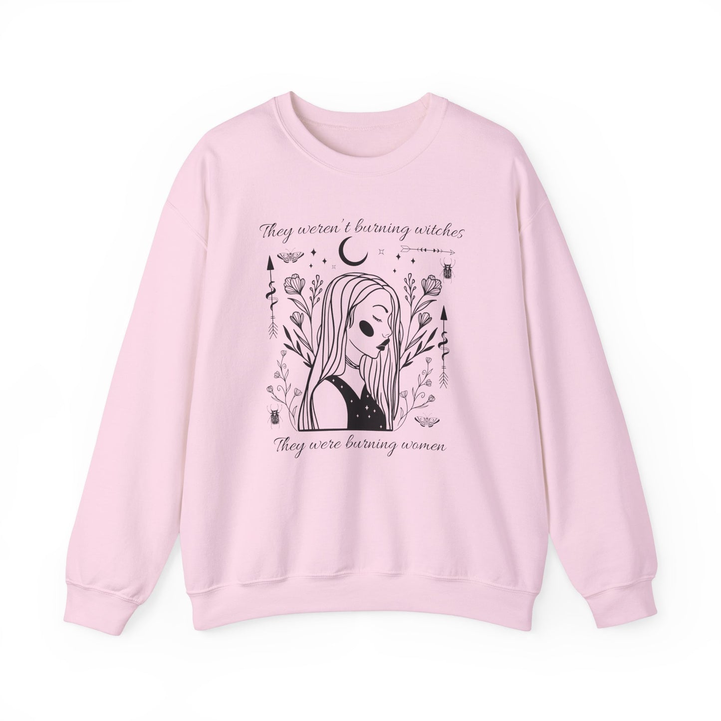 Feminine Rage Sweatshirt, Women's Empowerment Jumper, Witch Burning Feminist Top, Gender Equality Pullover, Unisex Crewneck Sweater