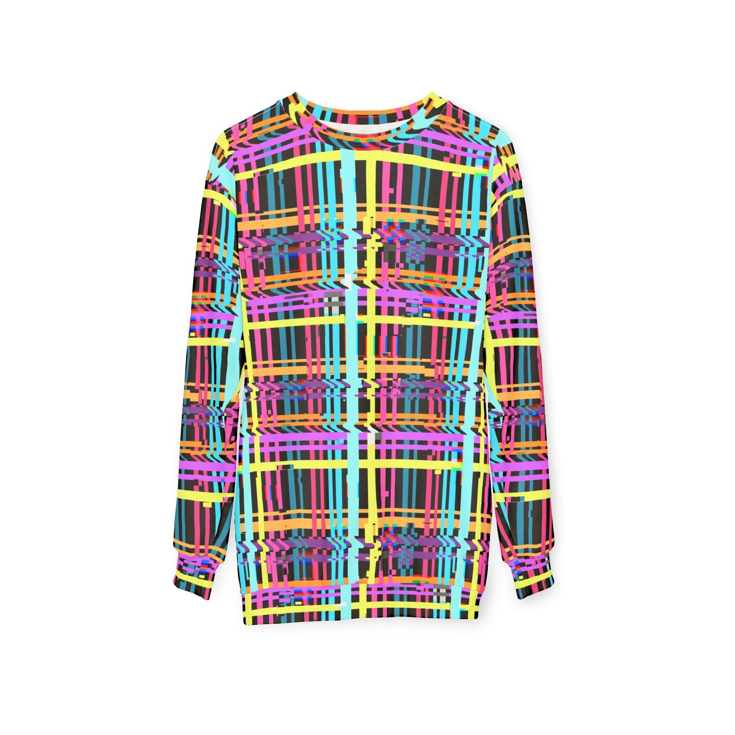 Vibrant Geometric Unisex Sweatshirt - Colorful Patterned Pullover for Casual Style