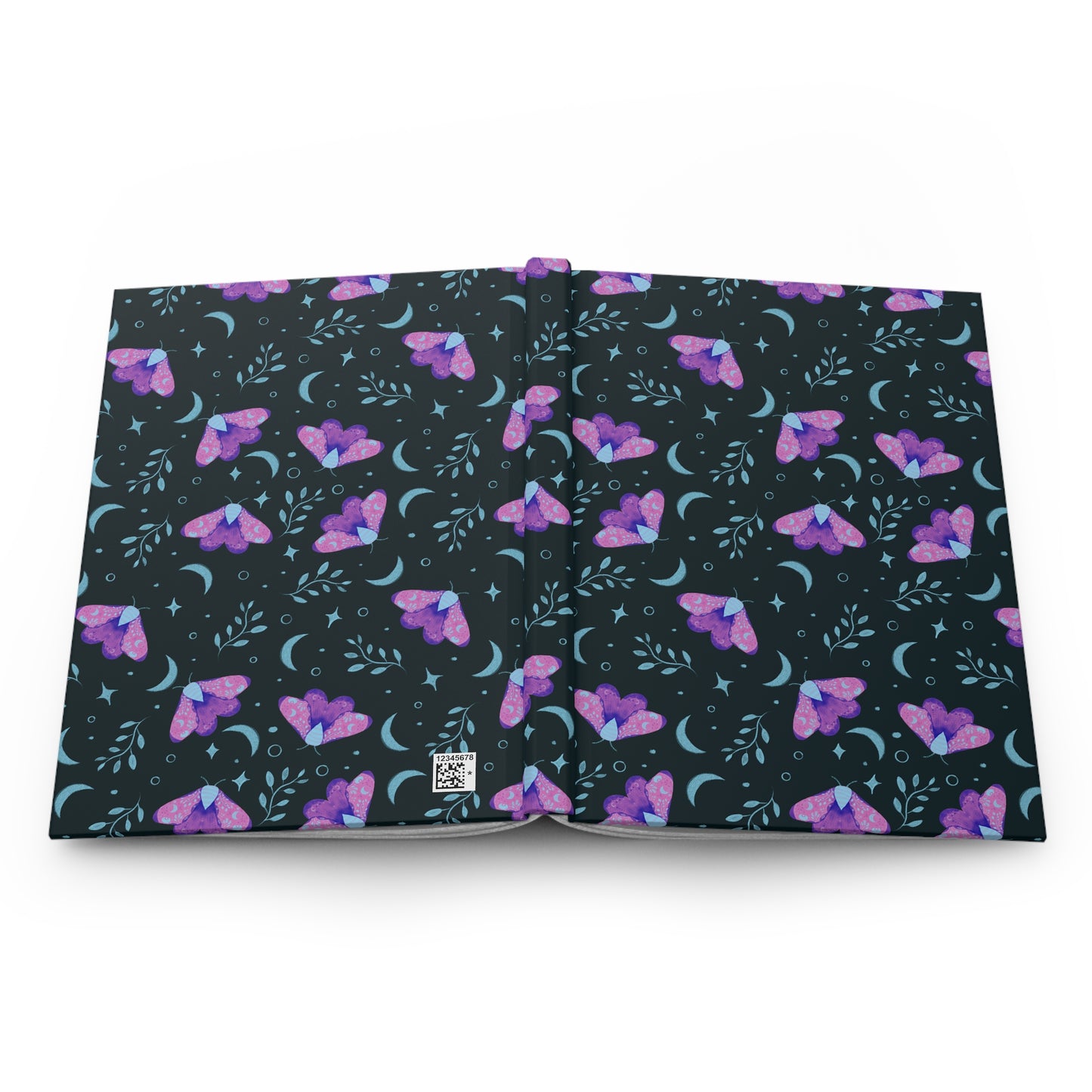Hardcover Journal Witchy Moth Vibrant Design by Anndria