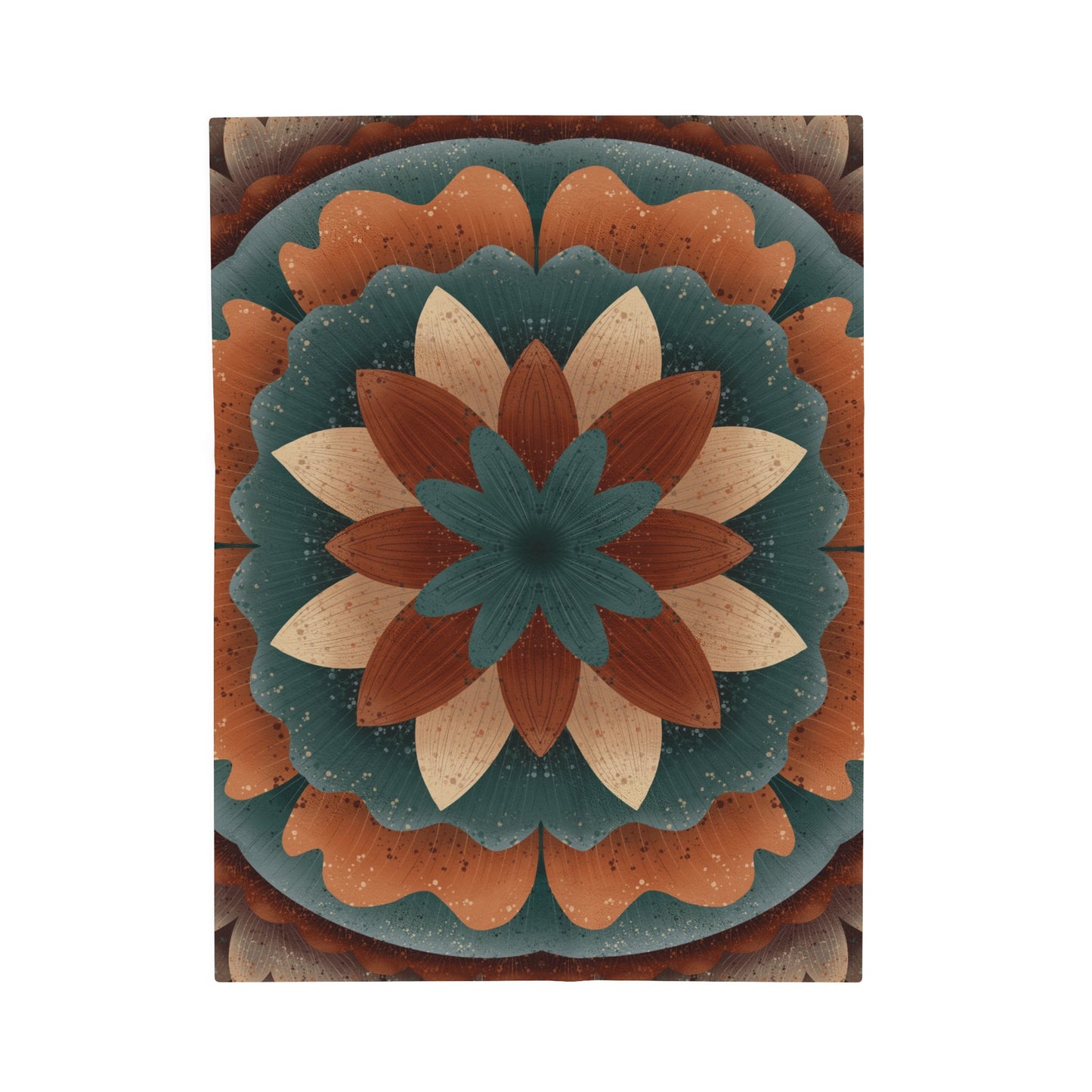 Velveteen Plush Blanket, Harvest Harmony Mandala Artwork by Anndria, Fall Vibes, Cozy Home Decor, Gift for Nature Lovers, Boho Chic Throw