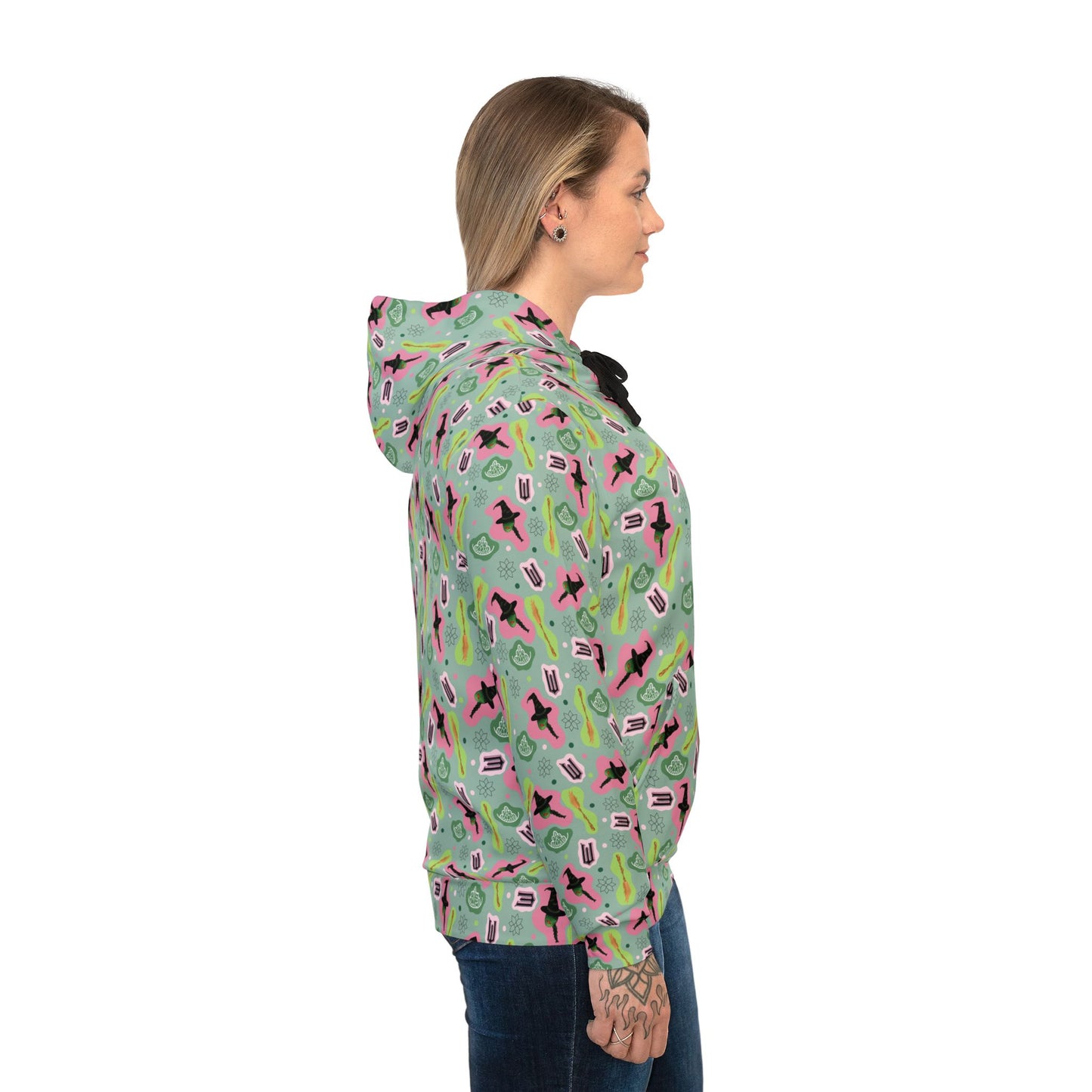Wicked Athletic Hoodie with Anndria's Themed Pattern