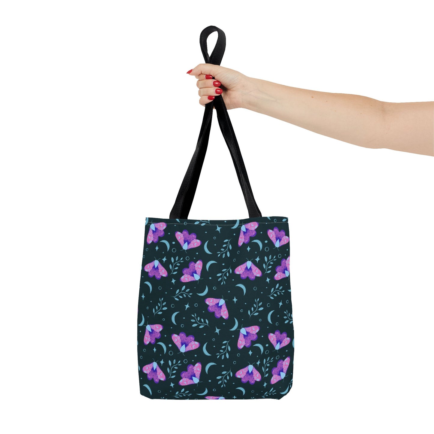 Moth Tote Bag Vibrant - Witchy Aesthetic Design by Anndria