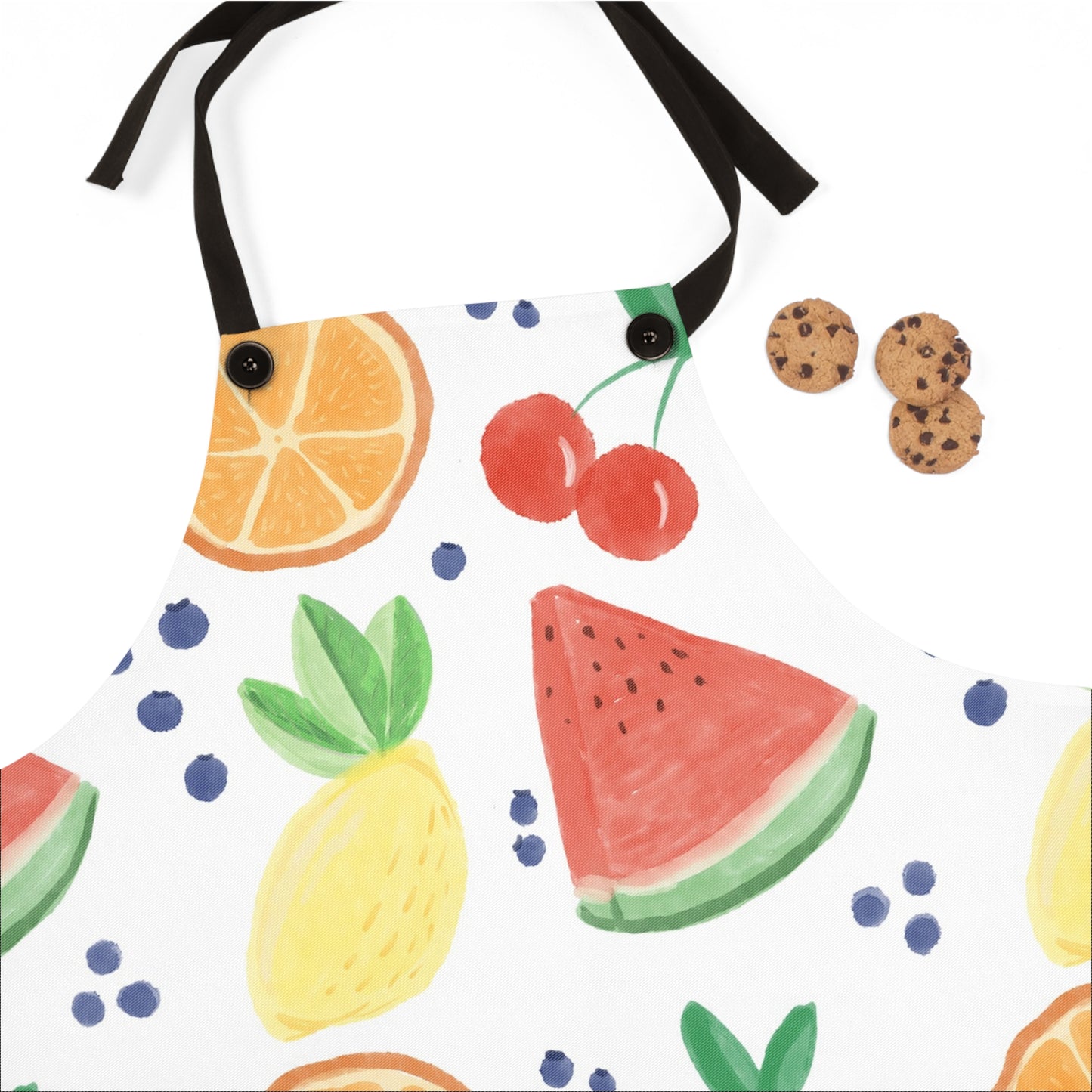 Watercolor Fruit Apron | Stylish Kitchen Apron by Anndria | Lightweight & Durable Cooking Accessory