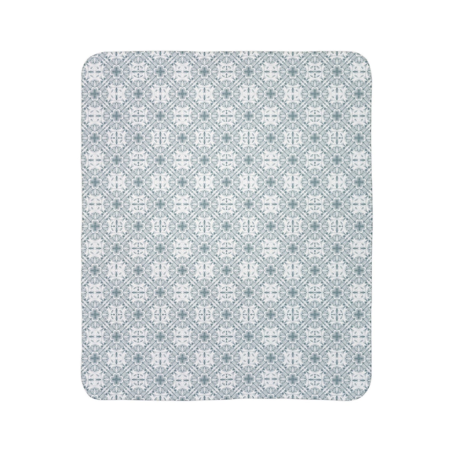 Cozy Fleece Sherpa Blanket - Botanical Design for Warmth and Comfort