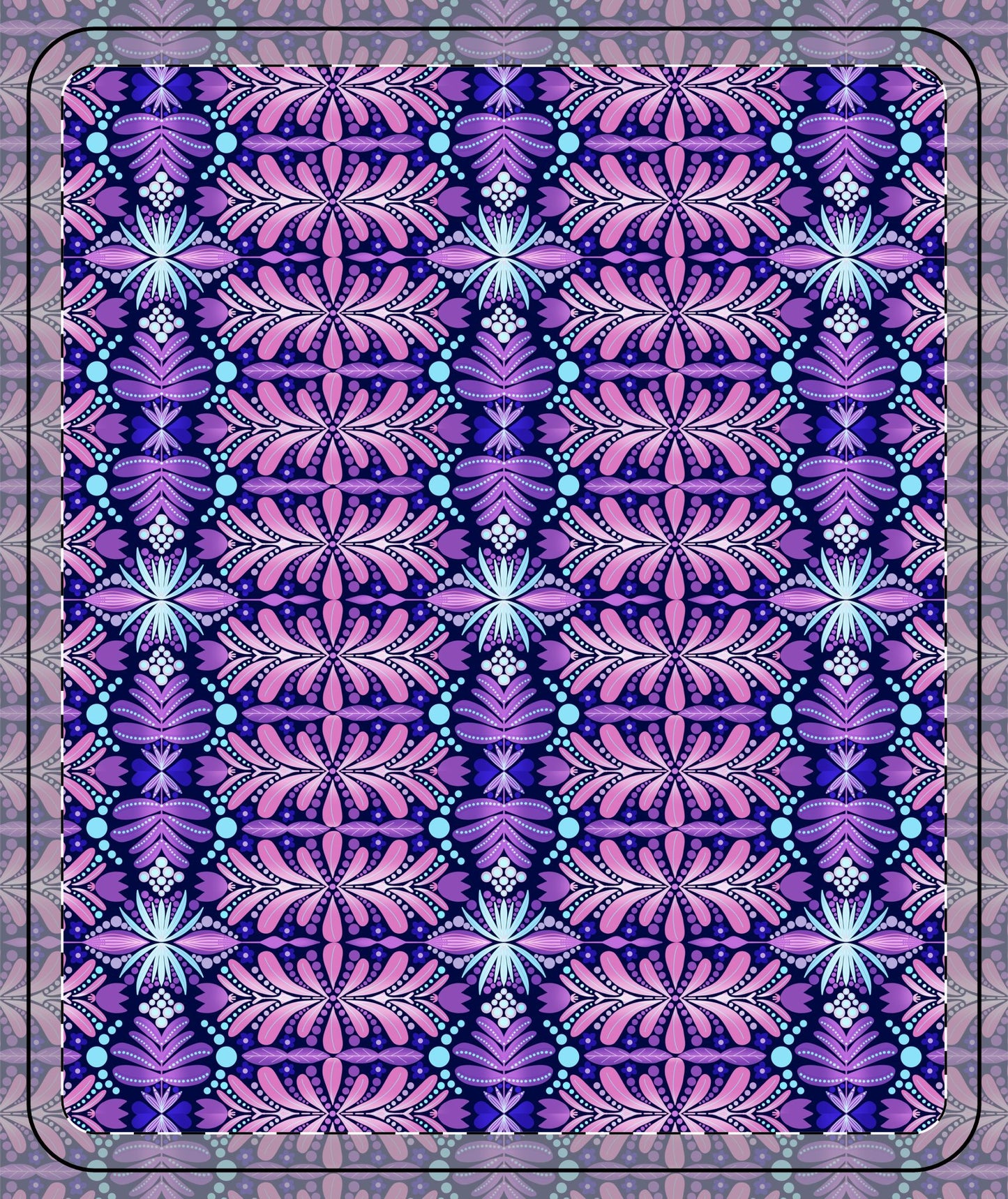 Vibrant Floral Pixel Fleece Blanket – Cozy Home Decor for Comfort and Style