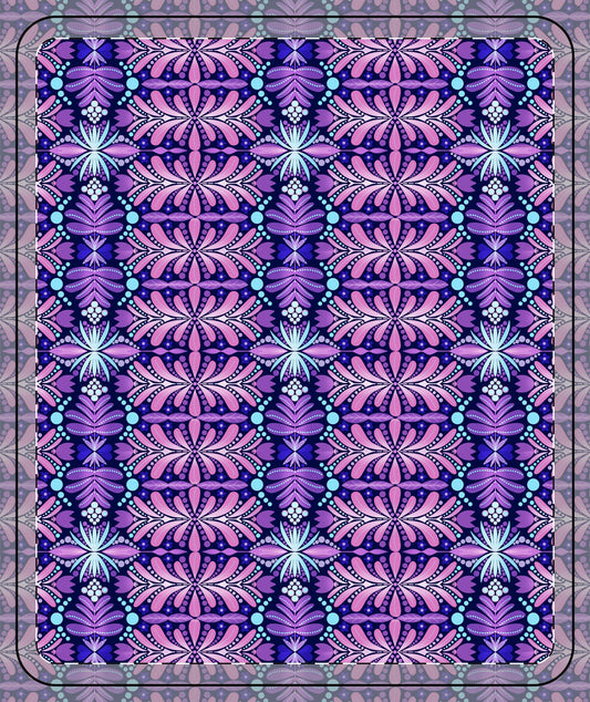 Vibrant Floral Pixel Fleece Blanket – Cozy Home Decor for Comfort and Style