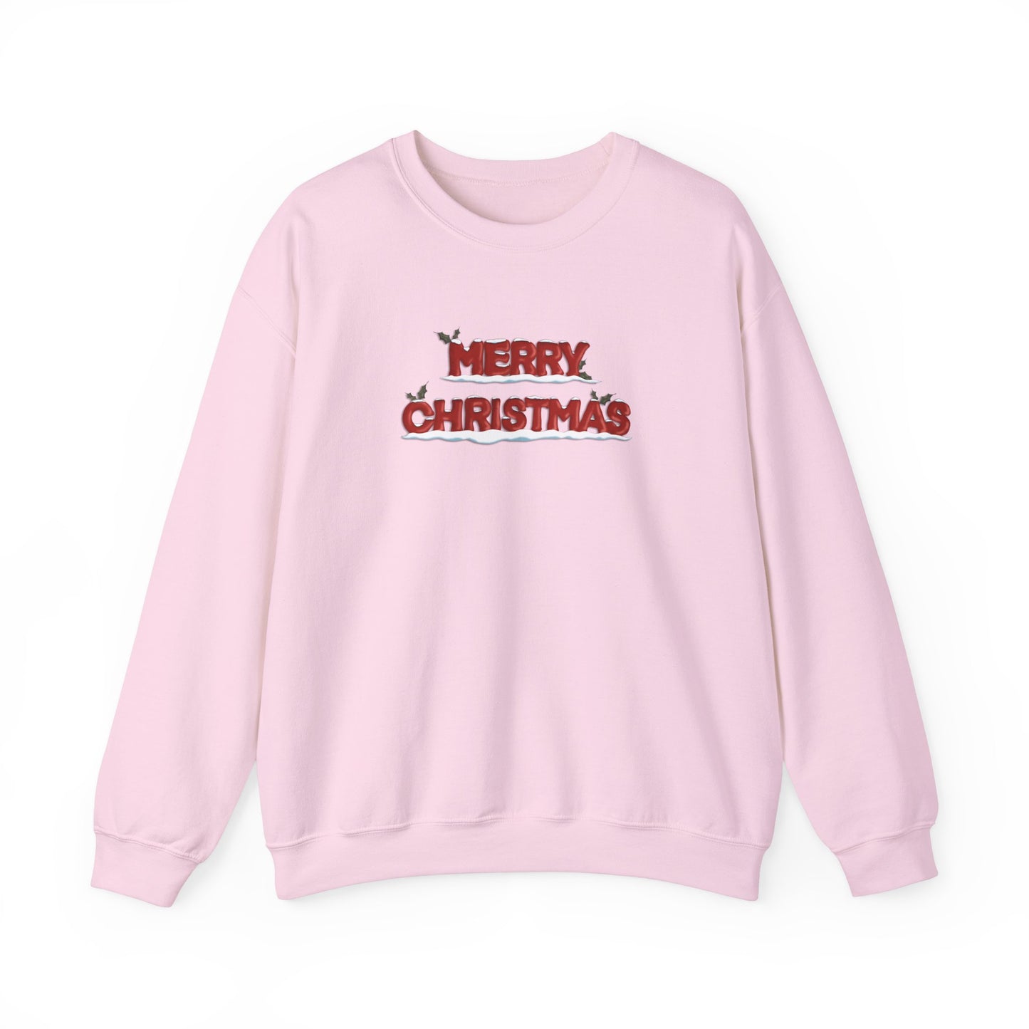Merry Christmas with Snow and Holly - Unisex Sweatshirt