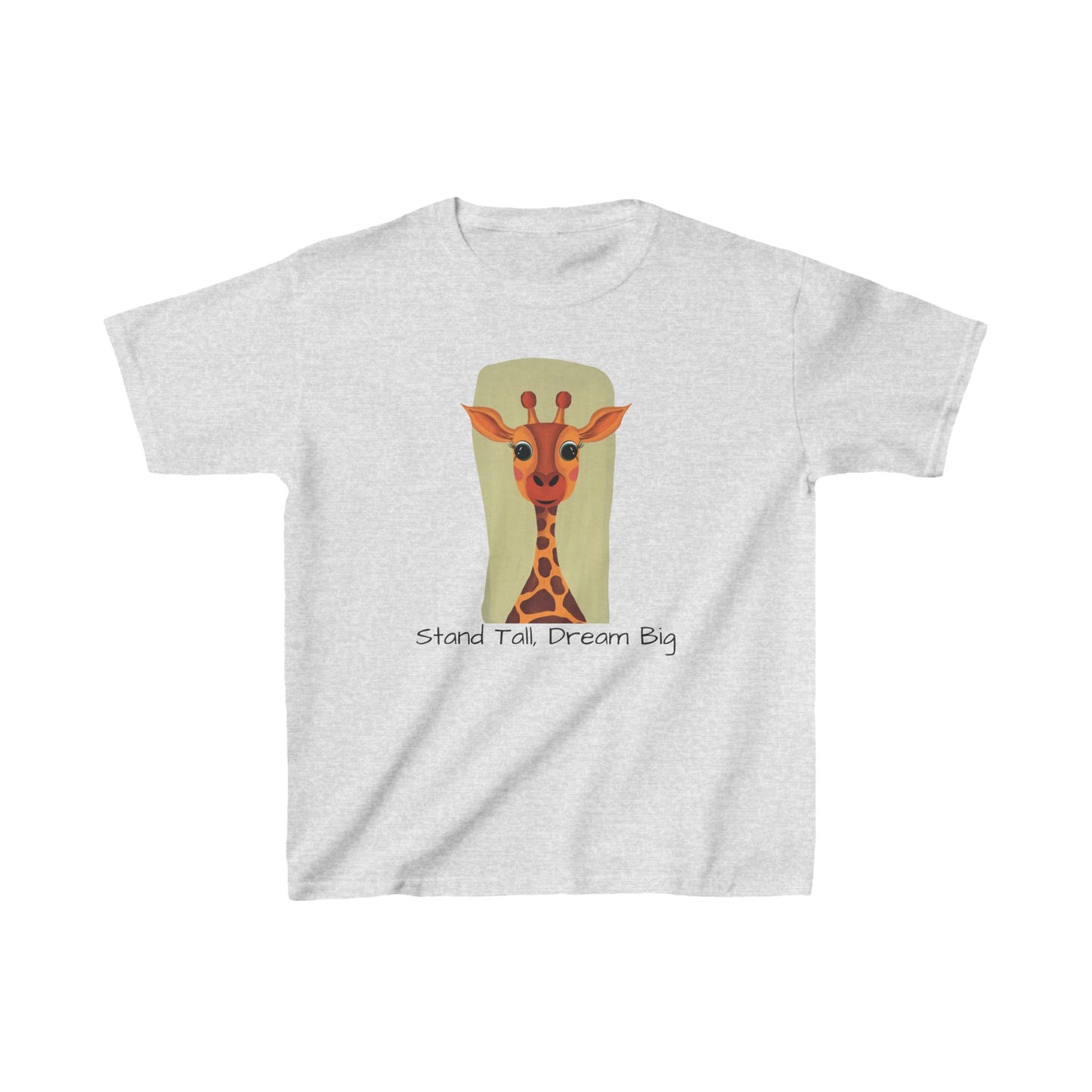 Kids T-Shirt, Green-Eyed Grace Giraffe, Stand Tall, Dream Big Tee, Children's Tee, Giraffe Shirt, Animal Lover Gift
