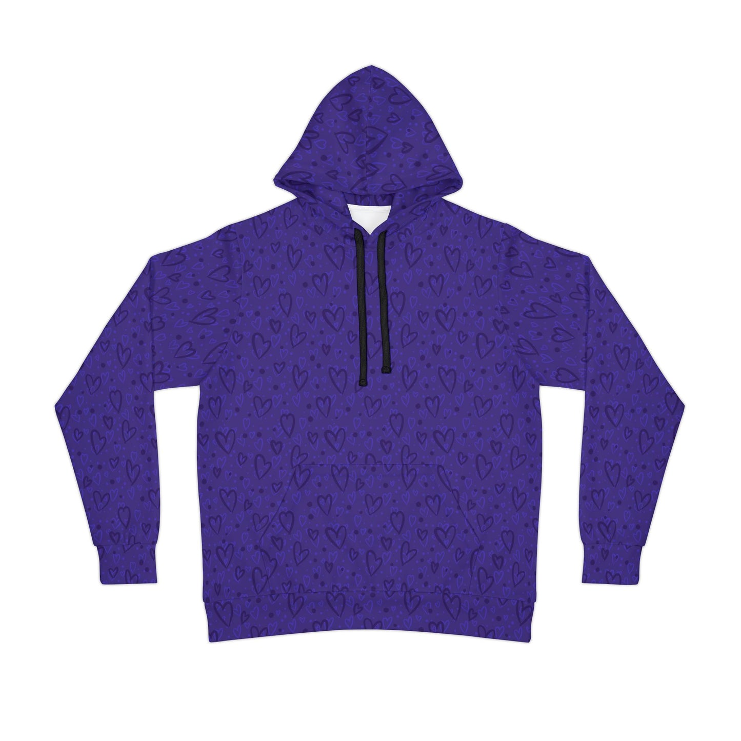Purple Hearts Athletic Hoodie - Designed by Anndria
