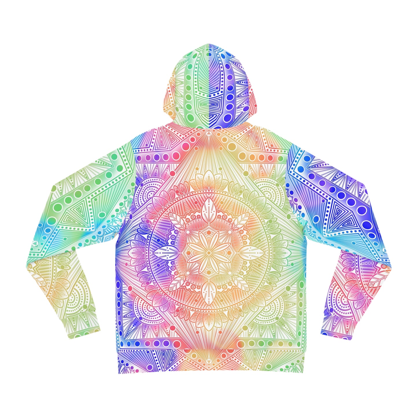 Celestial Kaleidoscope Mandala Hoodie, Artwork by Anndria, Festival Fashion, Colorful Sweatshirt, Boho Clothing, Trippy Hooded Top,