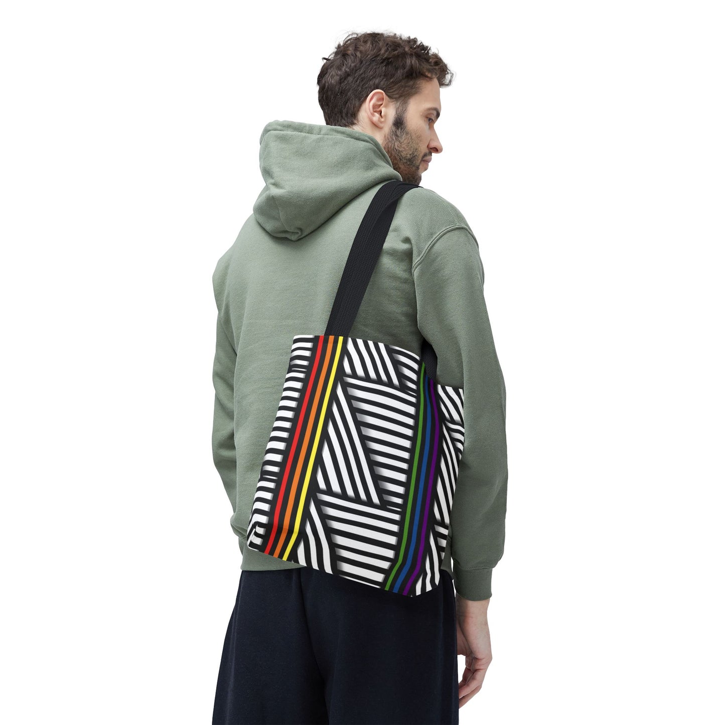 Colorful Striped Pride Tote Bag - Stylish & Versatile for Everyday Use