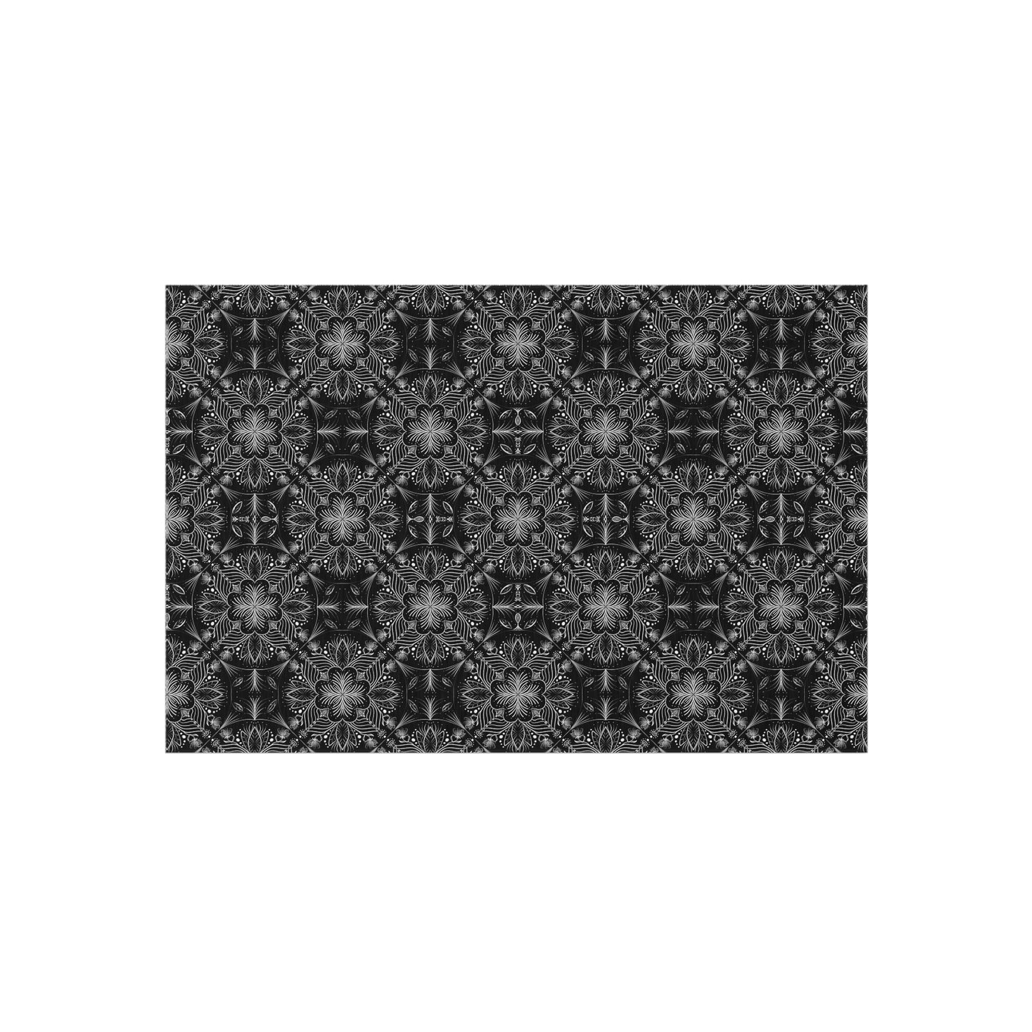 Elegant Outdoor Rug - Floral Pattern for Patio & Garden Decor