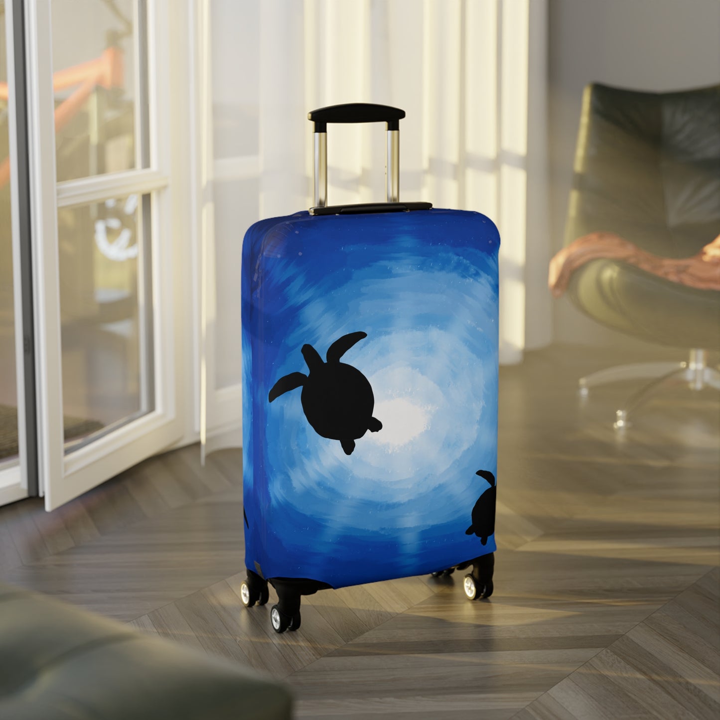 Ocean Turtle Luggage Cover - Travel in Style with Colorful Protection