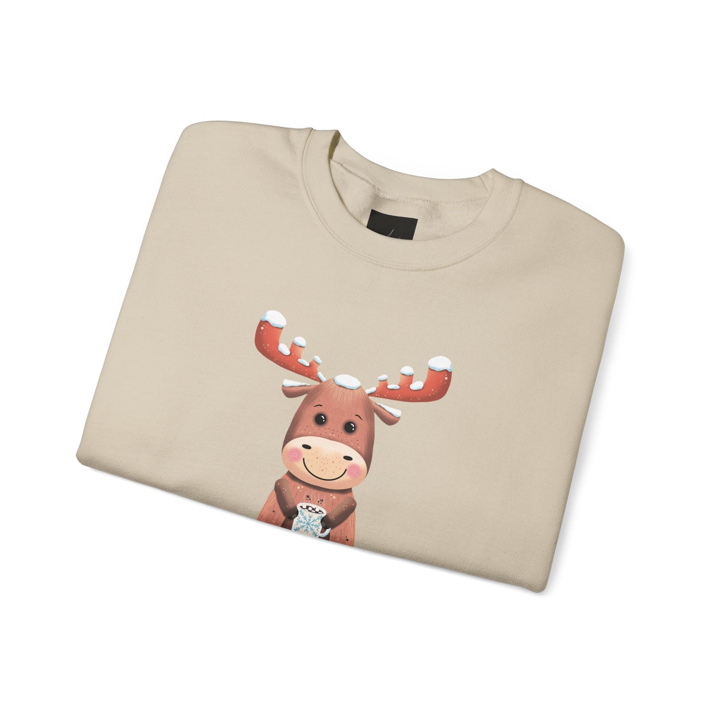 Moose Hot Chocolate Crewneck Sweatshirt by Anndria