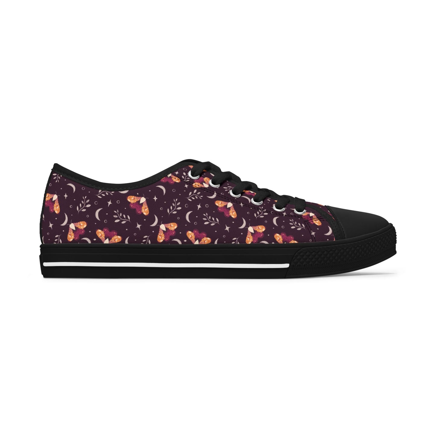 Sneakers Witchy Moth Orange Design by Anndria