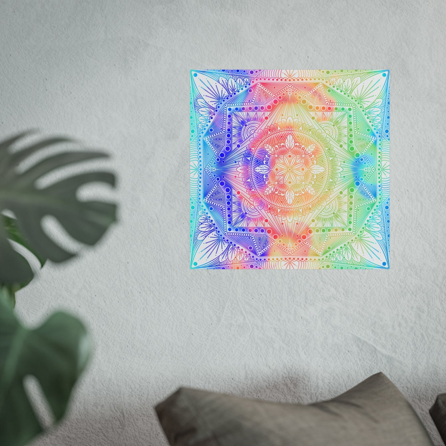 Poster Print, Celestial Kaleidoscope Mandala Artwork by Anndria, Wall Art Decor, Boho Home Decor, Spiritual Poster, Meditation Room Decor,