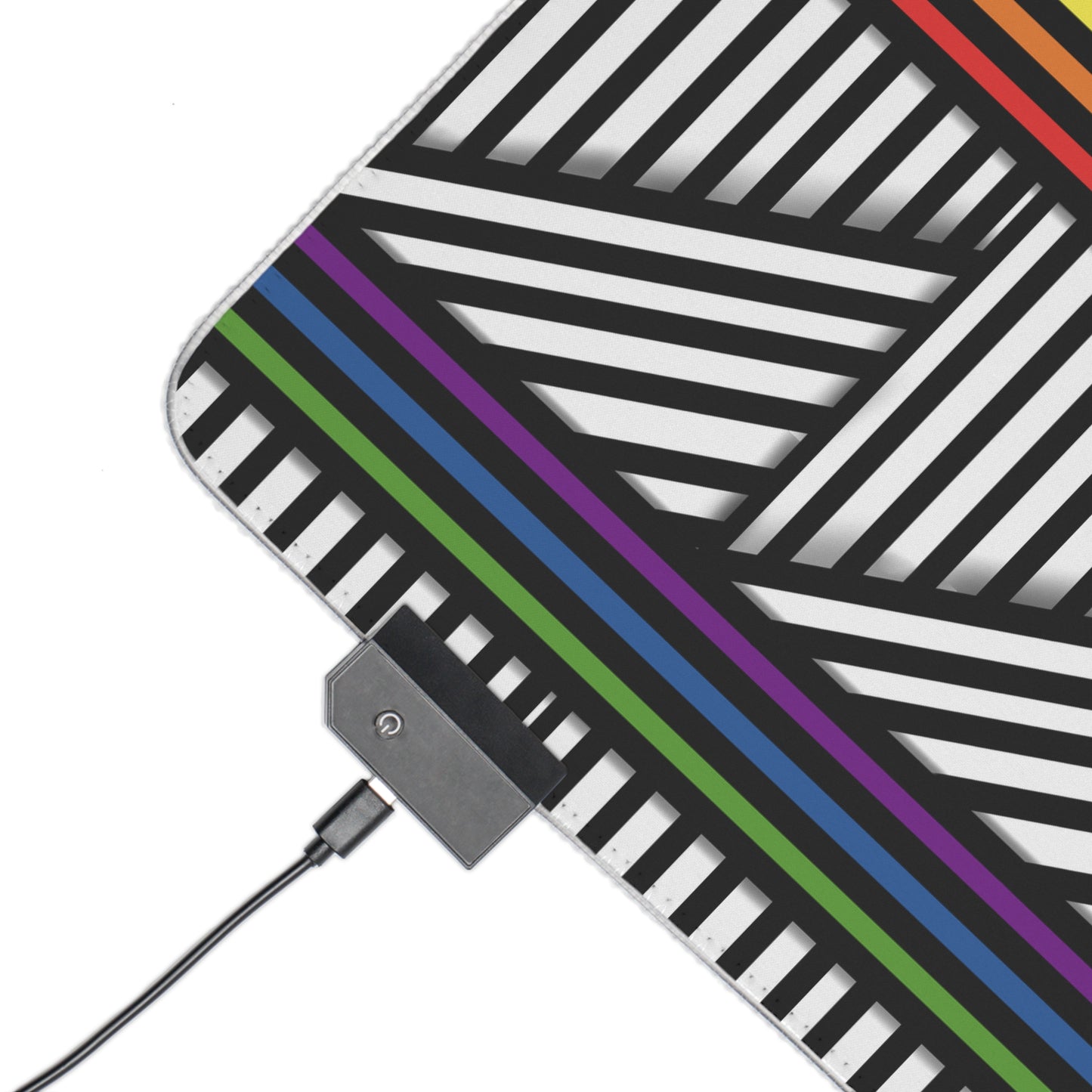 LED Gaming Mouse Pad - Colorful Geometric Design for Gamers