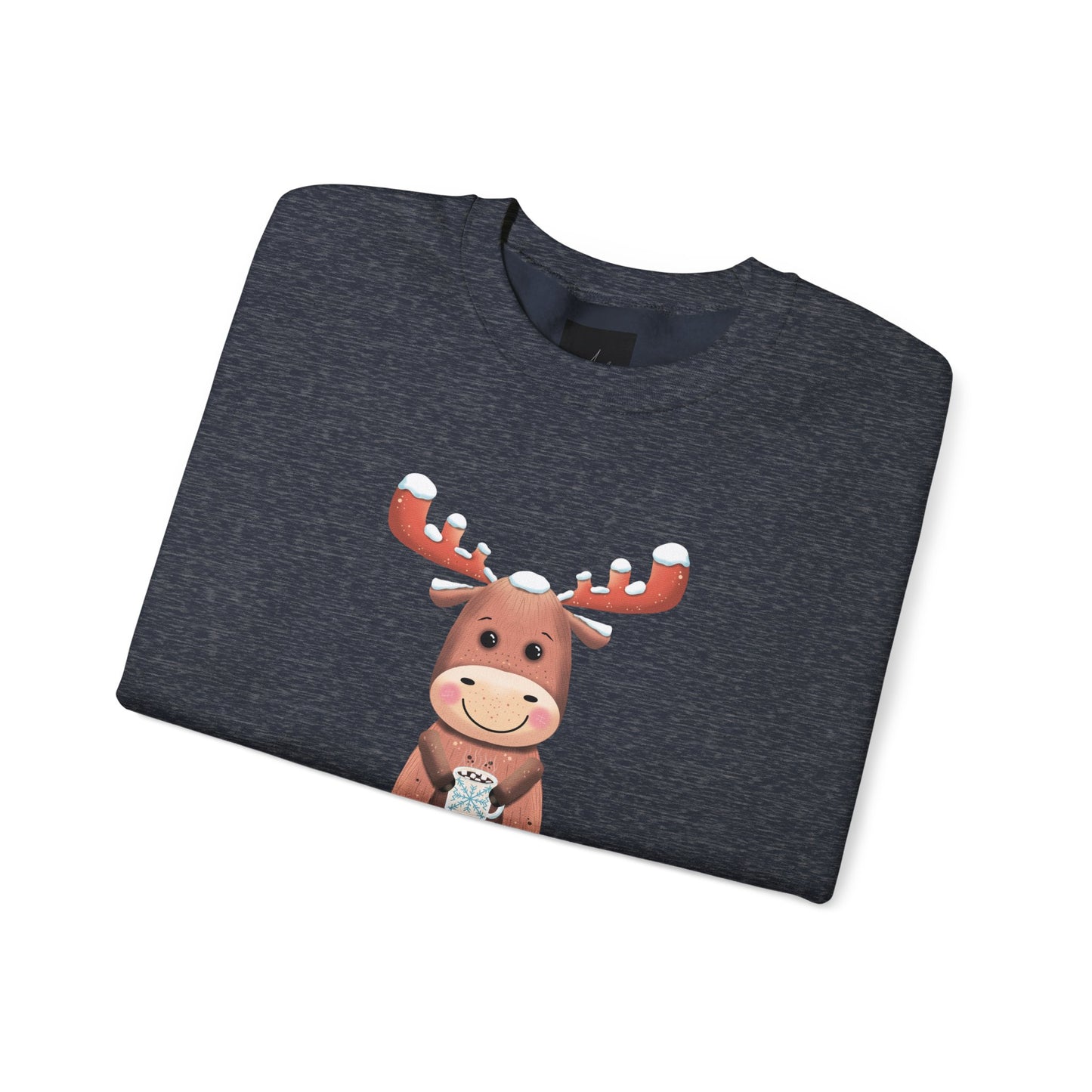 Moose Hot Chocolate Crewneck Sweatshirt by Anndria