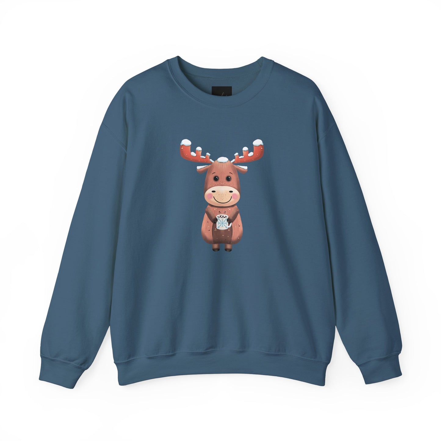 Moose Hot Chocolate Crewneck Sweatshirt by Anndria