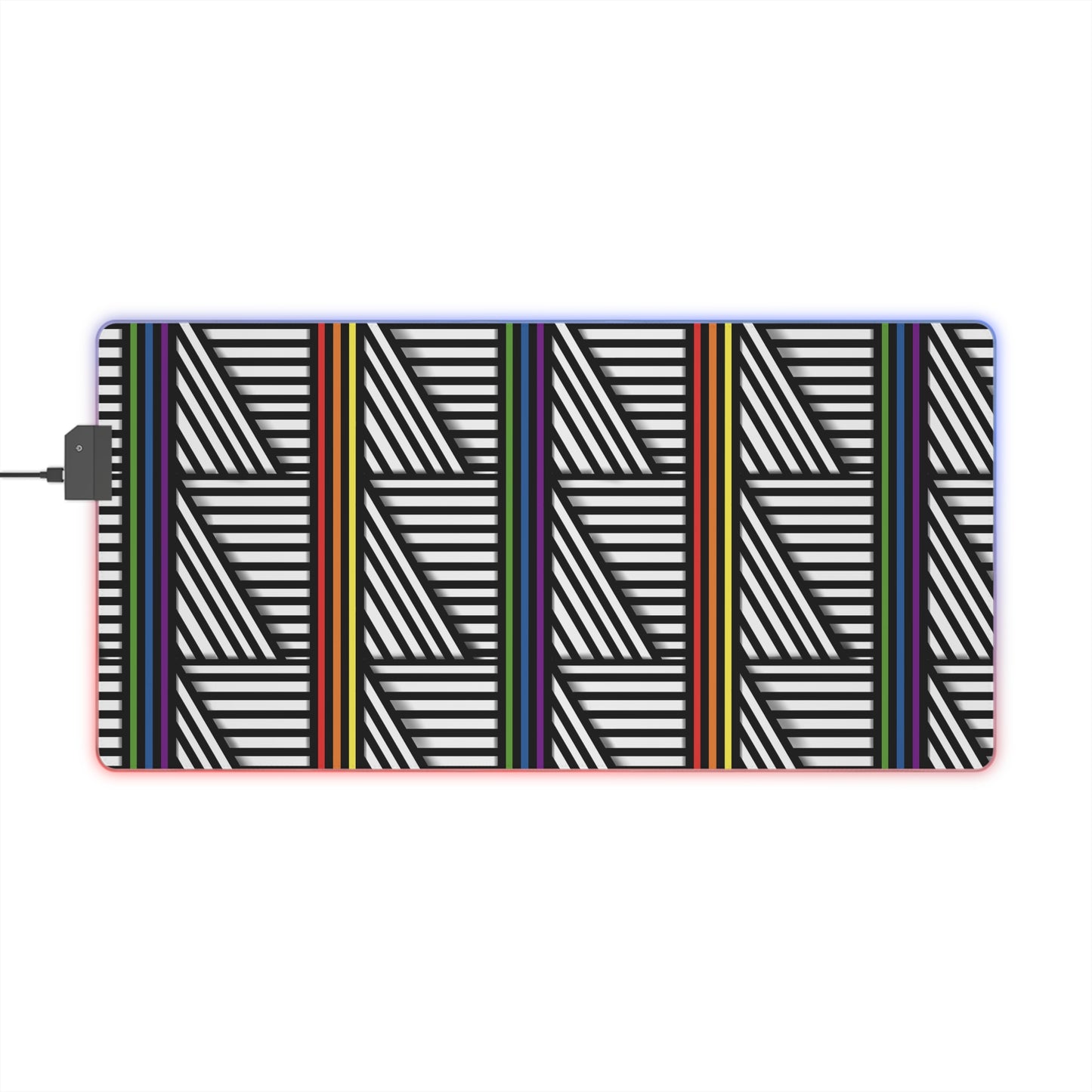 LED Gaming Mouse Pad - Colorful Geometric Design for Gamers