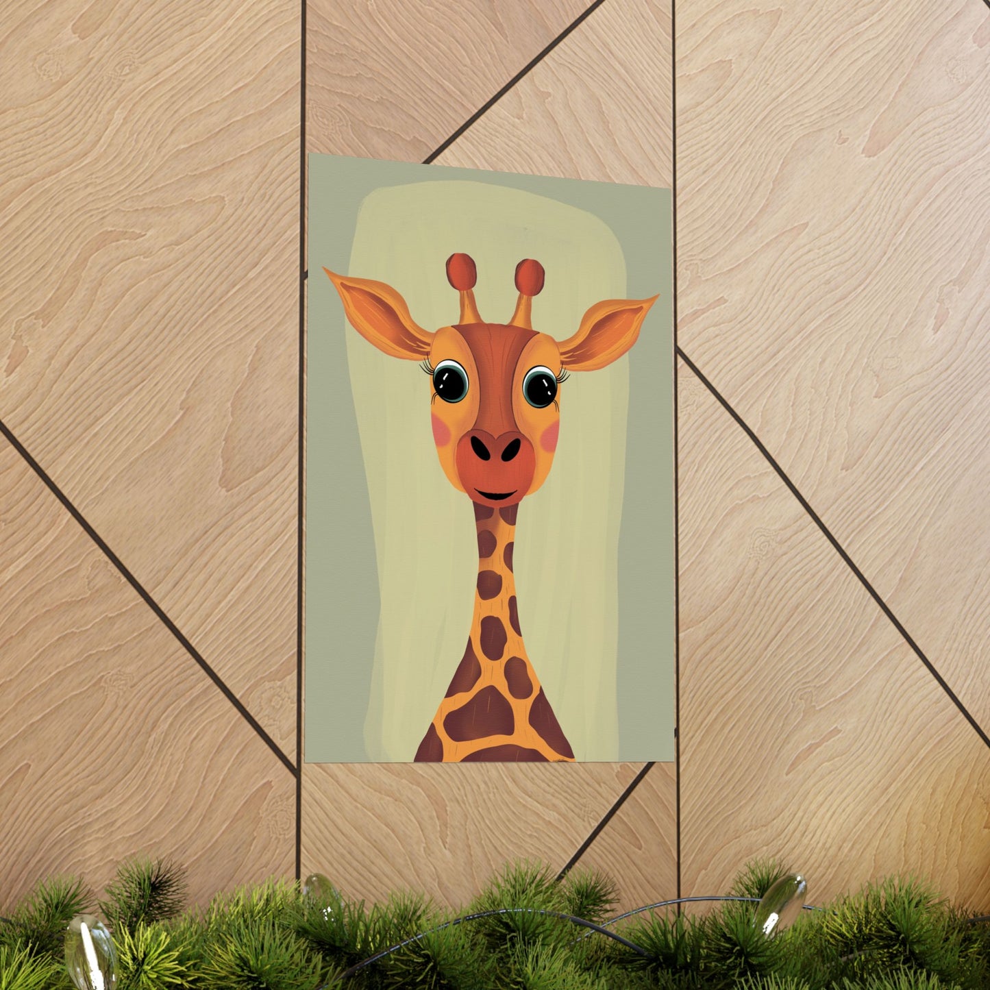 Vertical Poster, Giraffe Art Print, Matte Finish Wall Decor, Anndria Design, Giraffe Lover Gift, Nature Theme Decoration